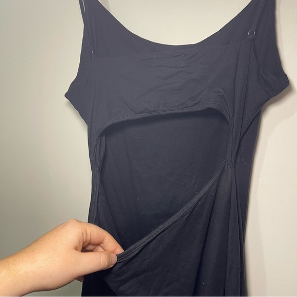 AG Adriano Goldschmied Black Cotton Blend Tank Midi open back Dress in Size L - Picture 8 of 10